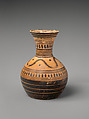 Terracotta oinochoe (jug), Terracotta, Greek, Attic