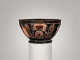 Terracotta skyphos (deep drinking cup), Attributed to Polion, Terracotta, Greek, Attic
