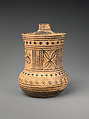 Terracotta tankard, Terracotta, Greek, Attic