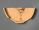 Terracotta semicircular stand, Terracotta, Greek, Attic