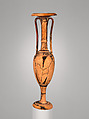 Terracotta loutrophoros (ceremonial vase for water), Terracotta, Greek, Attic