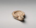 Terracotta saucer-shaped lamp, Terracotta
