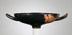 Terracotta kylix (drinking cup), Signed by Epiktetos as painter, Terracotta, Greek, Attic