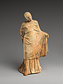 Terracotta statuette of a veiled dancer, Terracotta, Greek, Pontic