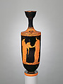 Terracotta lekythos (oil flask), Phiale Painter, Terracotta, Greek, Attic