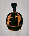 Terracotta squat lekythos (oil flask), Washing Painter, Terracotta, Greek, Attic