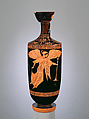 Terracotta lekythos (oil flask), Dutuit Painter, Terracotta, Greek, Attic
