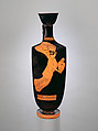 Terracotta lekythos (oil flask), Providence Painter, Terracotta, Greek, Attic