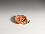 Terracotta oil lamp, Terracotta, Roman