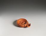 Terracotta oil lamp, Terracotta, Roman