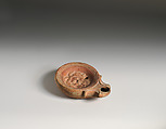 Terracotta oil lamp, Terracotta, Roman