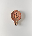 Terracotta oil lamp, Terracotta, Roman