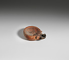 Terracotta oil lamp, Terracotta, Roman