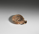 Terracotta oil lamp, Terracotta, Roman
