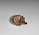 Terracotta oil lamp, Terracotta, Roman