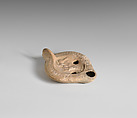 Terracotta oil lamp, Terracotta, Roman