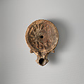 Terracotta oil lamp, Terracotta, Roman