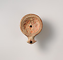 Terracotta oil lamp, Terracotta, Roman