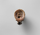 Terracotta oil lamp, Terracotta, Roman