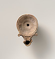 Terracotta oil lamp, Terracotta, Roman