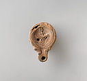 Terracotta oil lamp, Terracotta, Roman