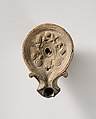 Terracotta oil lamp, Terracotta, Roman, Cypriot