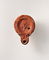 Terracotta oil lamp, Terracotta, Roman