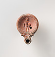 Terracotta oil lamp, Terracotta, Roman