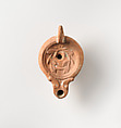Terracotta oil lamp, Terracotta, Roman