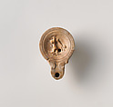 Terracotta oil lamp, Terracotta, Roman