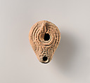 Terracotta oil lamp, Terracotta, Roman