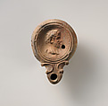Terracotta oil lamp, Terracotta, Roman