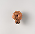 Terracotta oil lamp, Terracotta, Roman, Egyptian