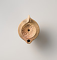 Terracotta oil lamp, Terracotta, Roman