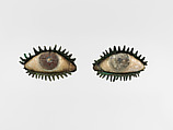 Pair of eyes, Bronze, marble, frit, quartz, obsidian, Greek