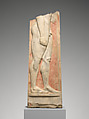 Fragment of the marble stele (grave marker) of a youth, Marble, Hymettian, Greek, Attic