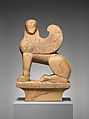 Marble sphinx on a cavetto capital, Marble, Greek, Attic