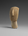 Marble head of a figure, Marble, Cycladic