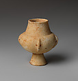 Marble vase with high foot and lug handles, Marble, Cycladic