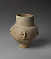 Marble vase with high foot and lug handles, Marble, Cycladic