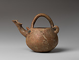 Terracotta spouted vessel with handle, Terracotta, Yortan