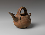 Terracotta spouted vessel with handle, Terracotta, Yortan