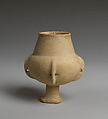 Marble vase with high foot and lug handles, Marble, Cycladic