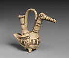 Terracotta askos (vessel) in the form of a bird, Terracotta, Cypriot