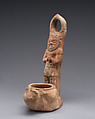 Terracotta lamp representing Bes, Terracotta, Cypriot