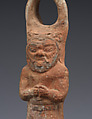 Terracotta lamp representing Bes, Terracotta, Cypriot