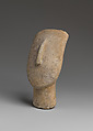 Marble head of a figure, Marble, Cycladic