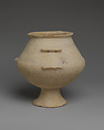 Marble vase with high foot and lug handles, Marble, Cycladic