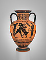 Neck-amphora, Attributed to the Pasikles Painter, Terracotta, Greek, Attic