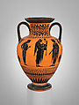 Neck-amphora, Attributed to the Pasikles Painter, Terracotta, Greek, Attic